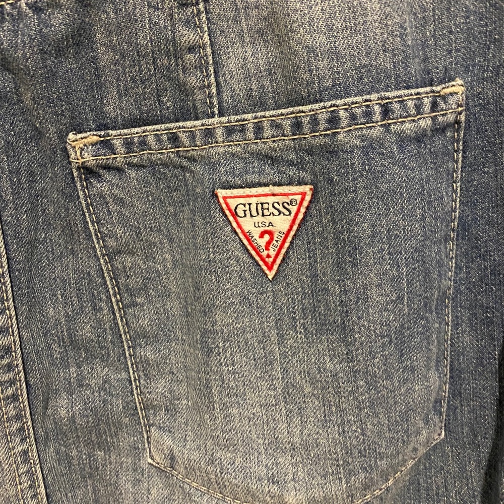 Retro inspired Guess Jeans denim pencil skirt